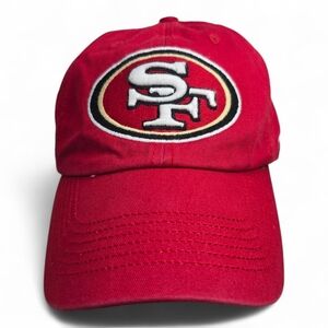'47 SF 49ers Red Cap Unisex Small Fit Dad Hat NFL Logo Retro Fan Embroidered